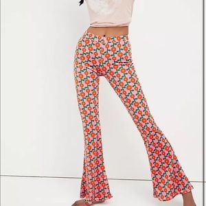 New Free People Daisy Chain Flare Pants by Flare Street $198 SMALL/Medium Velvet